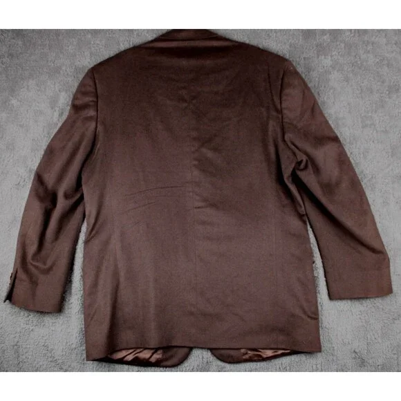 Louis Dell Olio Brown 100% Italian Cashmere Coat Blazer Jacket Mens Size 42R